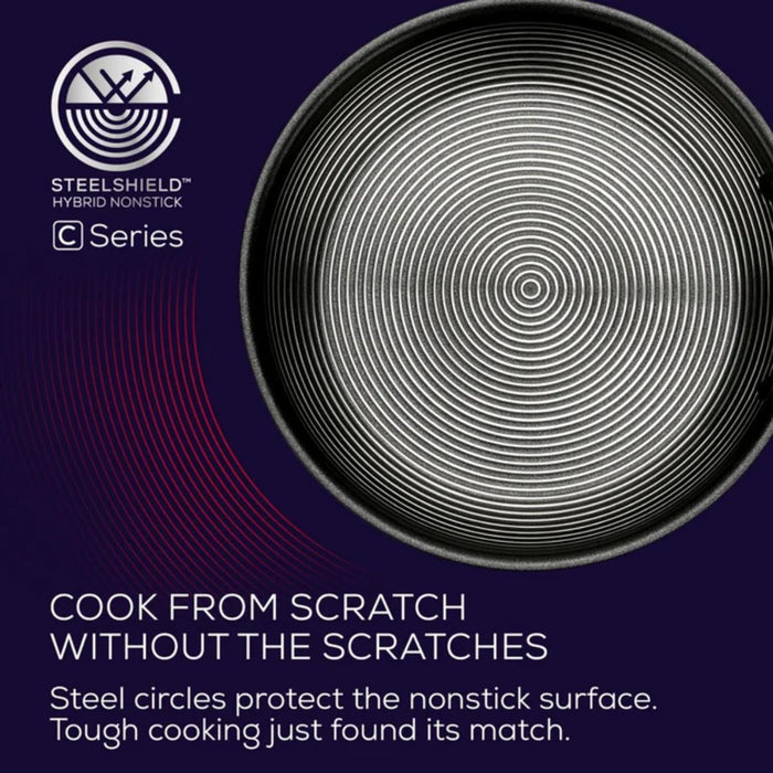 Circulon SteelShield C-Series Non-Stick Clad S/Steel Cookware Set - 10 piece with Utensils