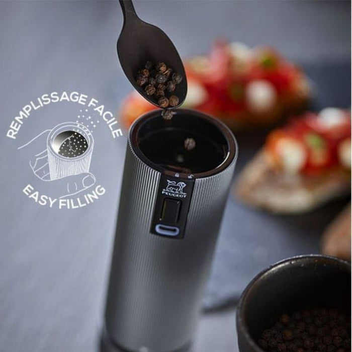 Peugeot Line Electric uSelect Pepper Mill - Carbon - 15cm