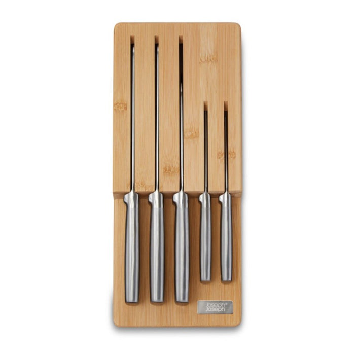 Joseph Joseph Elevate Steel Knives with Bamboo In Draw Storage Tray - 5 Piece Set