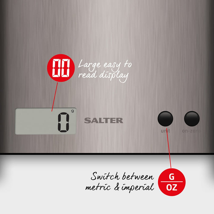 Salter ARC Stainless Steel Digital Kitchen Scale