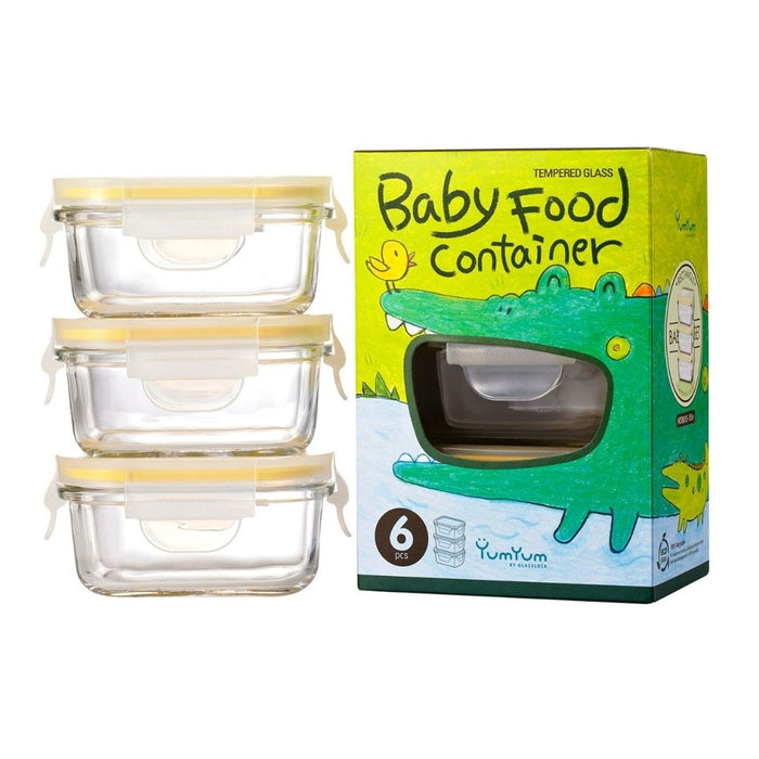 Glasslock Rectangular Baby Food Container Set - 3 Piece