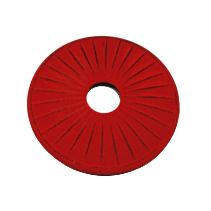 Teaology Cast Iron Ribbed Trivet - Red