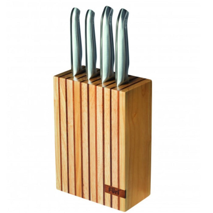 Furi PRO Wooden Knife Block Set - 5 Piece