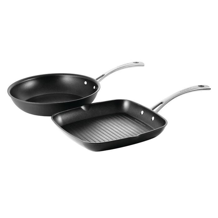 Cuisinart Chefs iA+ Hard Anodised Induction Grill & Fry Pan Set