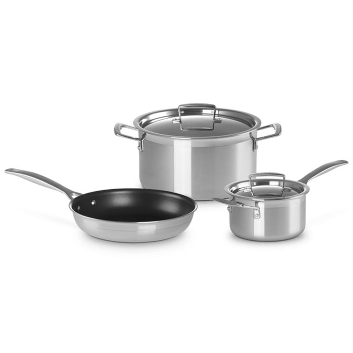 Le Creuset 3 Ply Stainless Steel Cookware Set - 3 Piece