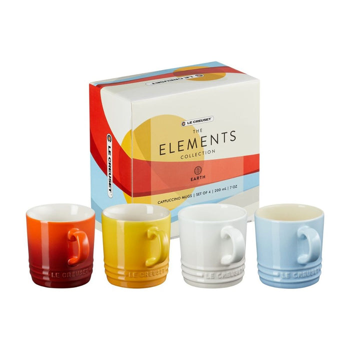 Le Creuset Stoneware Elements Cappuccino Mug 200ml - Set of 4