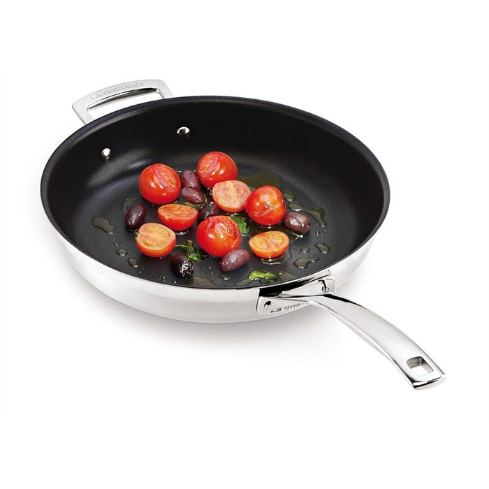 Le Creuset 3 Ply Stainless Steel Non-Stick Fry Pan with Helper Handle - 30cm
