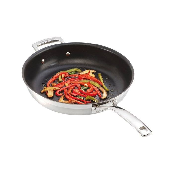 Le Creuset 3 Ply Stainless Steel Non-Stick Fry Pan with Helper Handle - 28cm