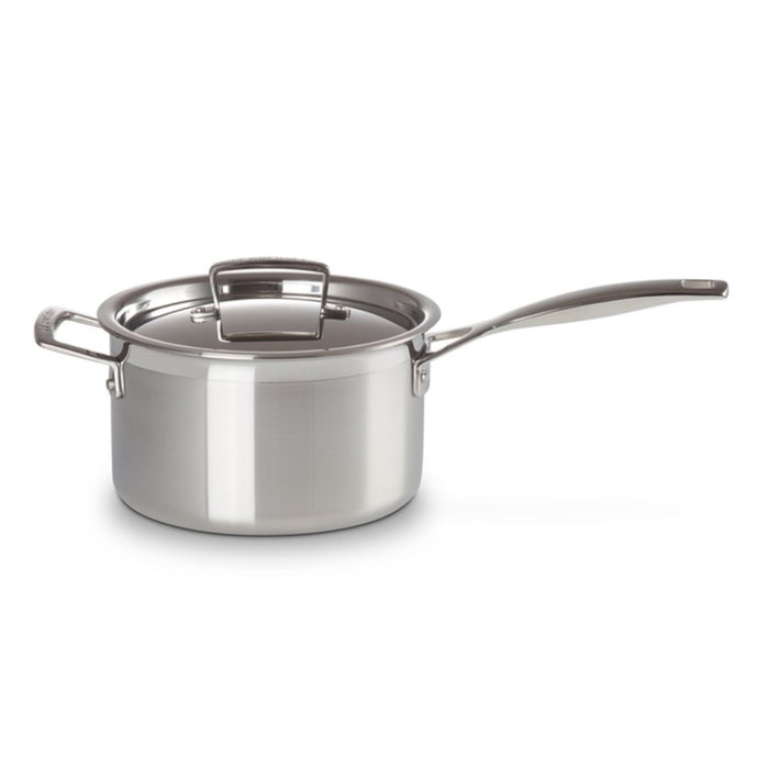 Le Creuset 3 Ply Stainless Steel Saucepan with Lid - 20cm