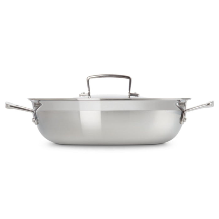 Le Creuset 3 Ply Stainless Steel Shallow Casserole with Lid - 26cm