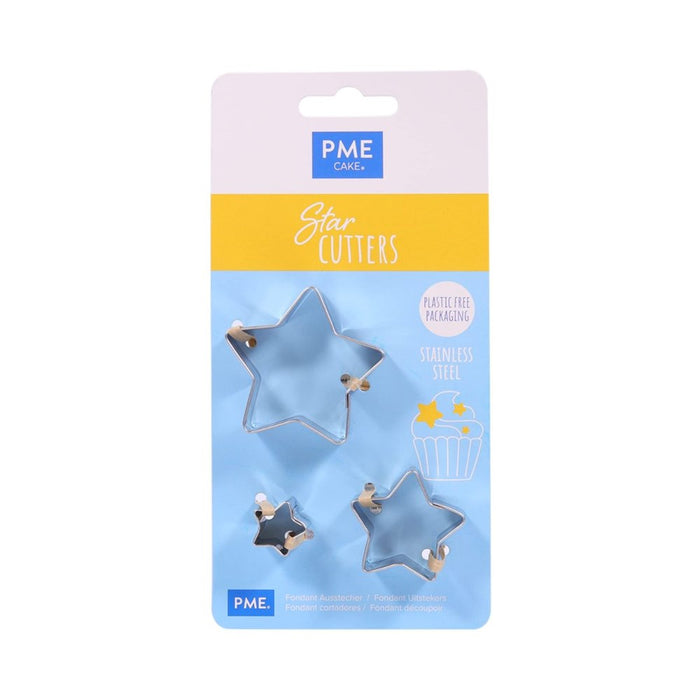 PME  Stainless Steel Star Cutters - Set of 3