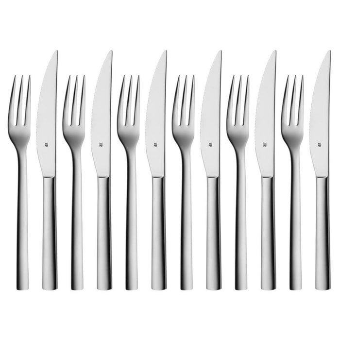 WMF Nuova Steak Knife & Fork Set - 12 Piece